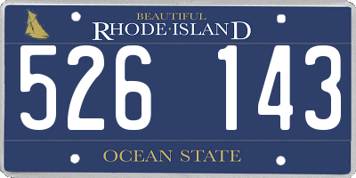 RI license plate 526143