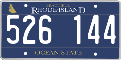 RI license plate 526144