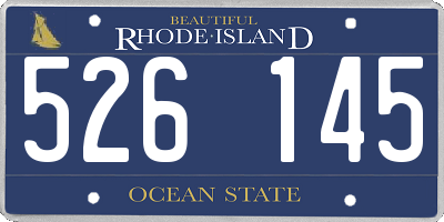 RI license plate 526145