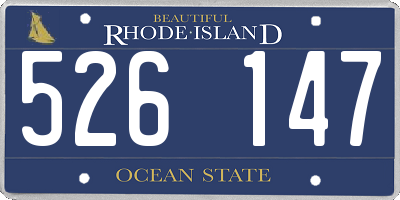RI license plate 526147