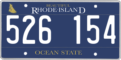 RI license plate 526154