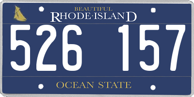 RI license plate 526157