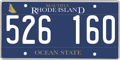 RI license plate 526160