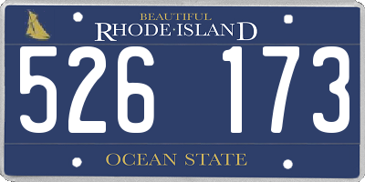 RI license plate 526173