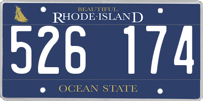 RI license plate 526174