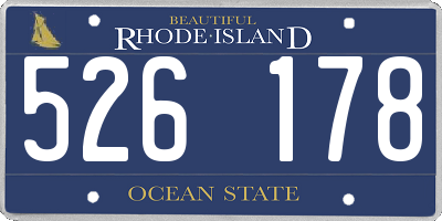 RI license plate 526178