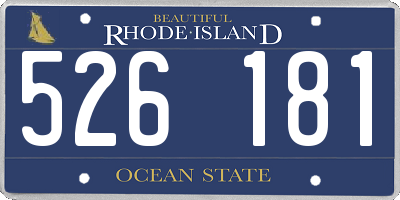 RI license plate 526181
