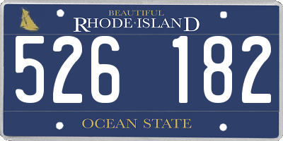 RI license plate 526182