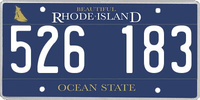 RI license plate 526183