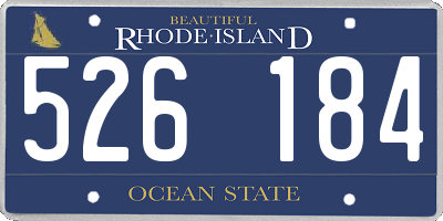 RI license plate 526184