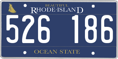RI license plate 526186
