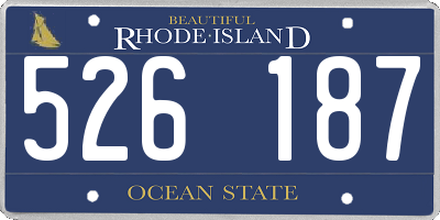 RI license plate 526187
