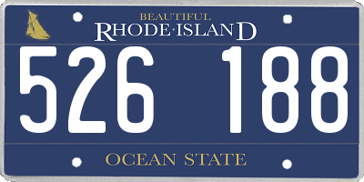 RI license plate 526188