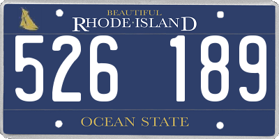RI license plate 526189