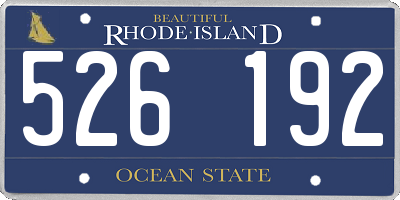 RI license plate 526192