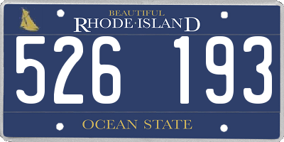 RI license plate 526193