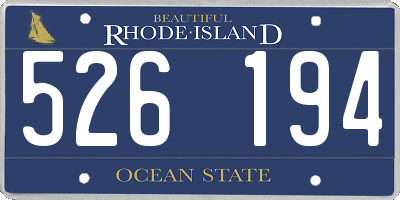 RI license plate 526194