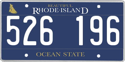 RI license plate 526196
