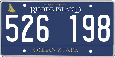 RI license plate 526198