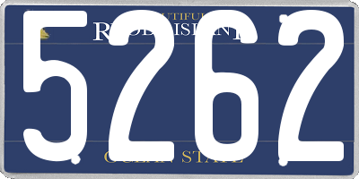 RI license plate 5262