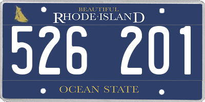 RI license plate 526201