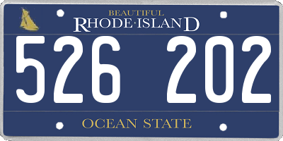 RI license plate 526202
