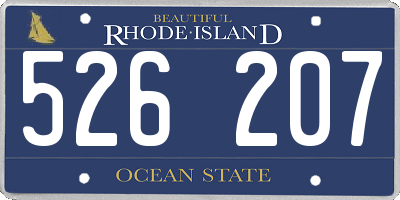 RI license plate 526207
