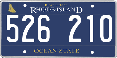 RI license plate 526210