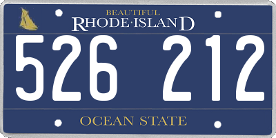 RI license plate 526212