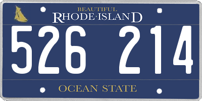 RI license plate 526214