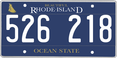 RI license plate 526218