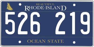 RI license plate 526219