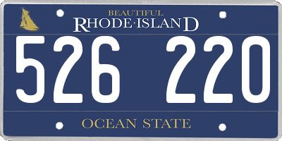 RI license plate 526220