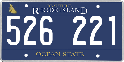 RI license plate 526221