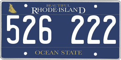 RI license plate 526222