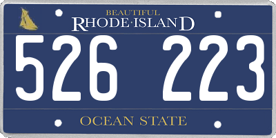 RI license plate 526223