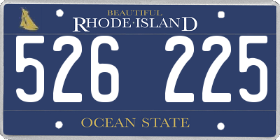 RI license plate 526225