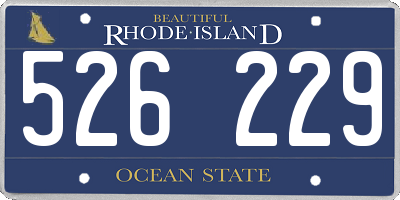 RI license plate 526229