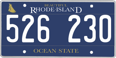 RI license plate 526230