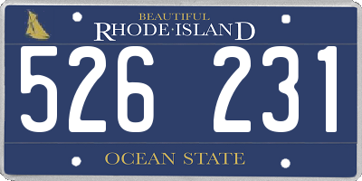 RI license plate 526231