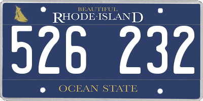 RI license plate 526232