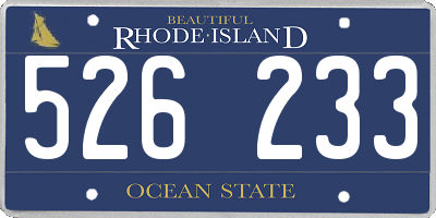 RI license plate 526233
