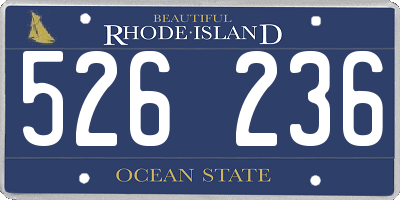 RI license plate 526236