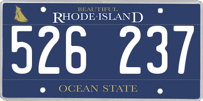 RI license plate 526237