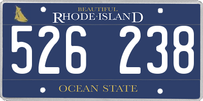 RI license plate 526238