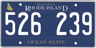 RI license plate 526239