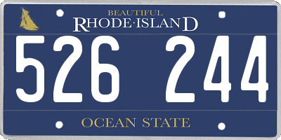 RI license plate 526244