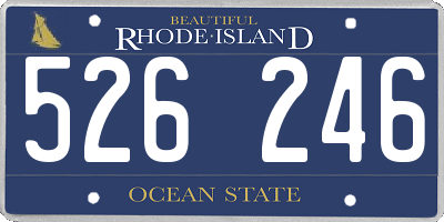 RI license plate 526246