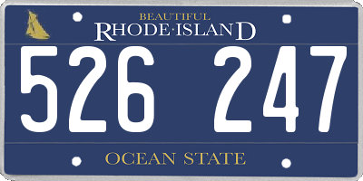 RI license plate 526247