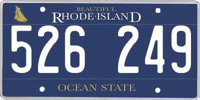 RI license plate 526249